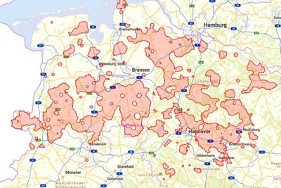 Jahreskulisse der Roten Gebiete (2025)
